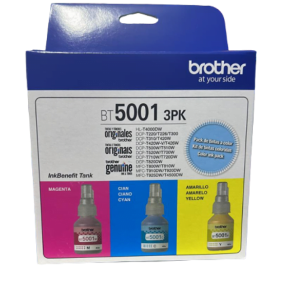 TINTAS BROTHER BT5001 PACK 3 COLOR