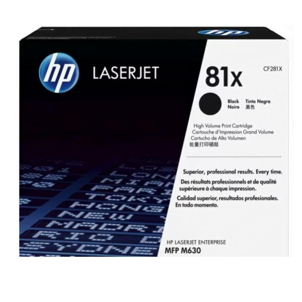 TONER HP CF281X (81X) MFP M630 NEGRO 25K PAG.