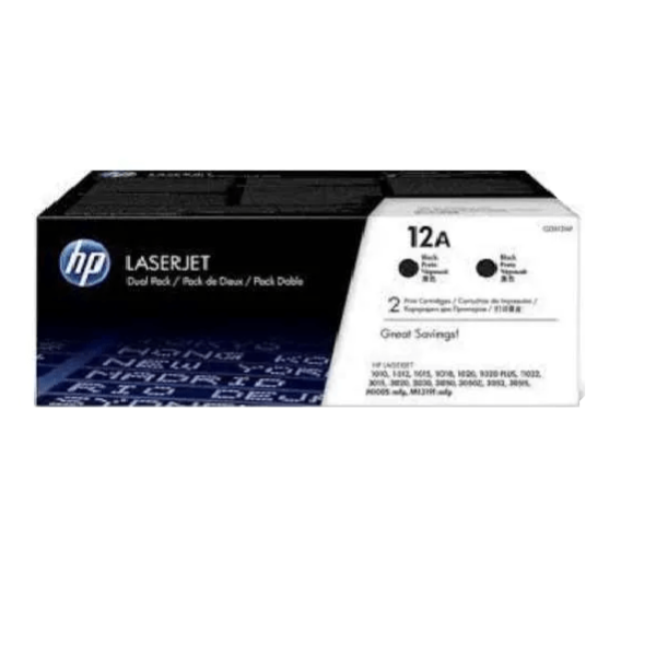 TONER HP Q2612AD 12AD PACK 2 Q2612A